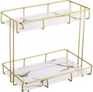 Этажерка для косметики Sensio прямоугольная 32х20х32 см белый с золотым Этажерка для косметики Sensio прямоугольная 32х20х32 см белый с золотым