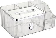 Органайзер Sensio с отделением для салфеток и мелочей 5 секций 18,8х17,5х10,8 см прозрачный