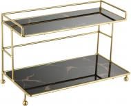 Етажерка для косметики Sensio 28,5х19х15 см чорний із золотим Етажерка для косметики Sensio 28,5х19х15 см чорний із золотим