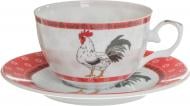 Чашка с блюдцем Красный петух 250 мл 69-006