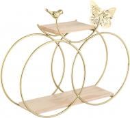 Полка декоративная Sensio 330x280 мм золотой OM52