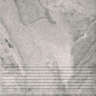 Клинкерная плитка Ceramika Paradyz Mattone pietra grafit stopnica prosta G1 30x30 см
