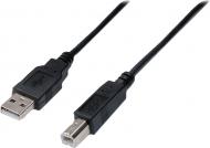 Кабель Digitus 3 м чорний USB 2.0 (AM/BM) Кабель Digitus 3 м чорний USB 2.0 (AM/BM)