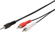 Кабель Digitus mini-jack 3,5 мм – 2xRCA 1,5 м черный аудио (jack 3.5мм-M/RCA-Mx2) Stereo Cable