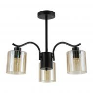 Люстра Miorro Glamour 3x40 Вт E27 матовый черный/янтарный 51-311-187