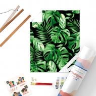 Картина по номерам Монстера на темном фоне BST1003 40x50 см Brushme