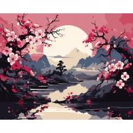 Картина по номерам Тайна в сакурах 40х50 см Santi