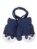 Варежки YO! р.16 сине-серый