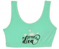 Топ KOSTA для девочки р.122–128 возраст от 6 лет зеленый 2130-6