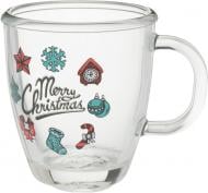 Чашка Merry Christmas 360 мл прозрачная