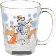 Чашка Снеговик 360 мл прозрачная
