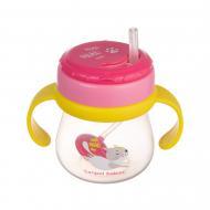 Поильник Canpol Babies с силиконовой трубочкой и утяжелителем 250 мл розовый