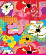 Тетрадь школьная 18 листов линия Flowers Neon (763222) YES