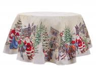 Скатерть Village Lefard d140 кремовый с рисунком Home Textile