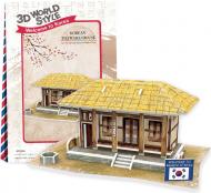 3D-пазл CubicFun Южная Корея: Соломенный домик W3160h