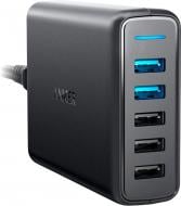 Мережевий зарядний пристрій Anker PowerPort 5 with dual QC 3.0&Power IQ V3 black