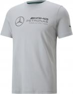 Футболка Puma MAPF1 ESS LOGO TEE MERCEDES TEAM SILVER 53644702 р.S серый