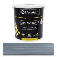 Лазур-антисептик UniSil для дерева Aqua Antiseptik графіт шовковистий глянець 2,5 л