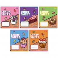 Зошит шкільний 12 аркушів коса лінія Candy sweet (767201) 1 вересня