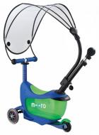 Самокат-беговел Micro Mini2go canopy deluxe crystal blue сине-зеленый MMD058