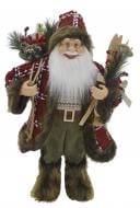 Декоративная новогодняя фигура Санта лесной с мешочком красно-зеленый 60 см Декоративная новогодняя фигура Санта лесной с мешочком красно-зеленый 60 см