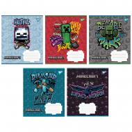 Тетрадь школьная 12 листов косая линия Minecraft. Heroes (767210) YES