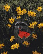 Картина по номерам Енотик в цветах BS35781 40x50 см Brushme Картина по номерам Енотик в цветах BS35781 40x50 см Brushme