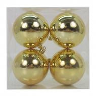 Набір ялинкових куль YES! Fun золото глянець 8 см 4 шт./уп. Набір ялинкових куль YES! Fun золото глянець 8 см 4 шт./уп.