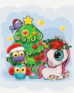 Картина по номерам Праздничный единорог BS52723 30x40 см Brushme