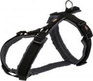 Шлея Trixie для собак Premium trekking M-L: 62-74 см / 25 мм черный/графит Шлея Trixie для собак Premium trekking M-L: 62-74 см / 25 мм черный/графит