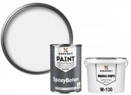 Краска эпоксидная Kompozit EpoxyBeton двухкомпонентная серая RAL 9016 3,6 кг + Мраморная крошка Kompozit M-130 1,5 кг