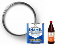 Эмаль алкидная Kompozit ПФ-115 Белая 2,8 кг + Преобразователь ржавчины Kompozit 0,48 кг