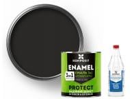 Эмаль Kompozit антикоррозионная 3в1 PROTECT Черная RAL 9004 2,7 кг + Растворитель универсальный Kompozit 0,5 л