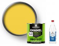 Эмаль Kompozit антикоррозионная 3в1 PROTECT Желтая RAL 1018 2,7 кг + Растворитель универсальный Kompozit 0,5 л Эмаль Kompozit антикоррозионная 3в1 PROTECT Желтая RAL 1018 2,7 кг + Растворитель универсальный Kompozit 0,5 л