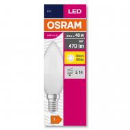 Лампа світлодіодна Osram 4,9 Вт C37 матова E14 220 В 2700 К 4052899326453