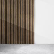 УЦЕНКА! Реечная панель MARCO decor 12912-122-K коричневое дерево с черным 129х12х2900 мм (0,37 кв.м) (УЦ №2461)