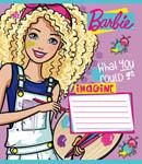 Тетрадь школьная 12 линия глиттер BARBIE PROFESSION YES