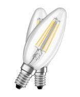 Лампа світлодіодна Osram FIL 2 шт./уп. B35 4 Вт E14 2700 К 220 В прозора 4058075068360