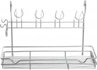 Полка на рейлинг Sakura® KS-2055 для стаканов и чашек с крючками 390х173х265 мм хром