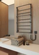 Полотенцесушитель электрический Elna Каскад Люкс Т 9 (900*530) черная с диммером t