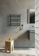 Полотенцесушитель электрический Elna Ладер Элит Т 6 (600*530) черная с диммером t