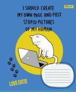 Тетрадь школьная 18 листов клетка 1В Love cats (765828) 1 вересня