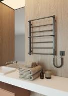 Полотенцесушитель электрический Elna Каскад Люкс Т 7 (700*530) черная с диммером t