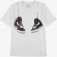 Футболка Nike JDB AJ3 SHOE STRINGS 95F483-001 р.13-15YRS білий