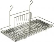 Сушарка на рейлінг Lemax MX-070 NM для посуду 540х240х280 мм з піддоном нікель