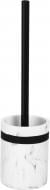 Ершик для унитаза Sensio Marble 9.7x13/25.5cm черный с белым
