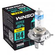 Лампа галогенна WINSO Hyper +60% 712420 H4 P43t-38 12В 60/55 Вт 1 шт. 3200 K