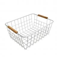 Кошик для зберігання Fabrika білий металевий з ручками 125x220x285 мм