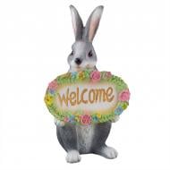 Фігура садова Decoline Заєць welcome 19х22,5х38,5см F5048(P)
