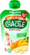 Пюре Маленькое счастье Яблоко-банан 90 г 4813163001809 Пюре Маленькое счастье Яблоко-банан 90 г 4813163001809